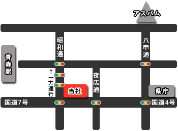 あおぎんリース本社地図