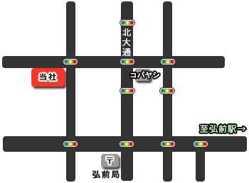 あおぎんリース弘前支店地図
